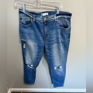 Kancan Distressed Blue Jeans medium‎ wash 15/31